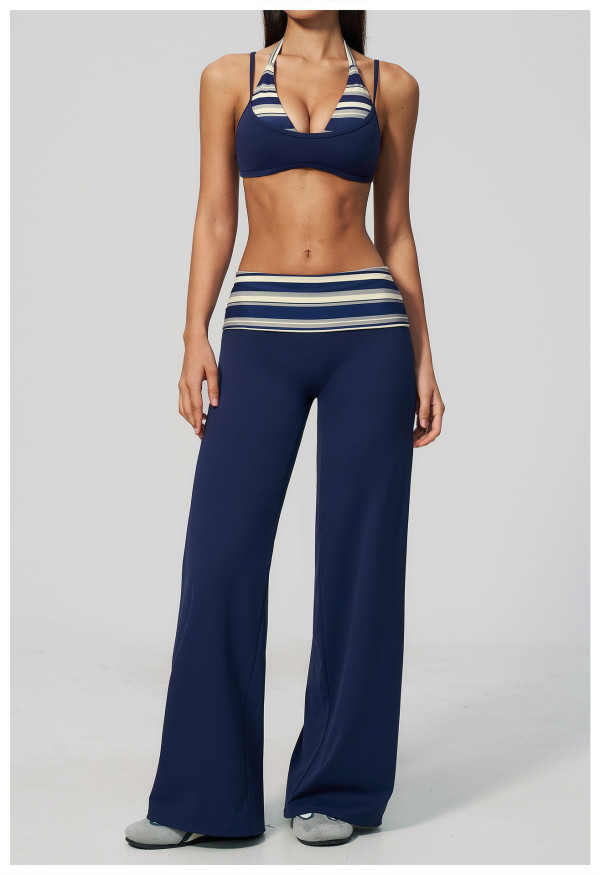 Two piece striped sports suit