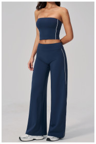 Shaved and strapless yoga suit set