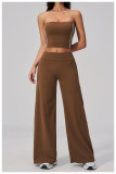 Shaved and strapless yoga suit set