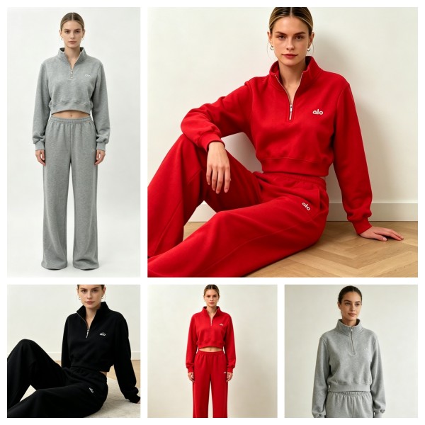 High quality cotton women's set long sleeved jacket and long pants two-piece set