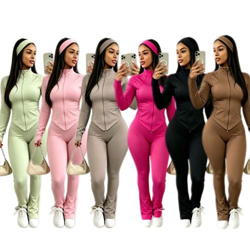 Tight fitting long sleeved micro trumpet three piece set
