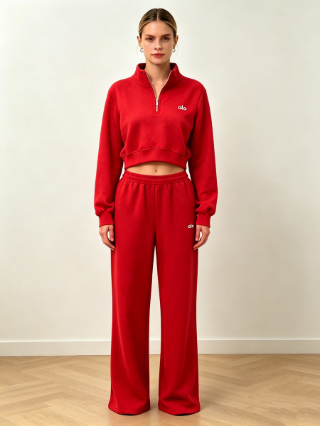 High quality cotton women's set long sleeved jacket and long pants two-piece set