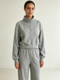 High quality cotton women's set long sleeved jacket and long pants two-piece set