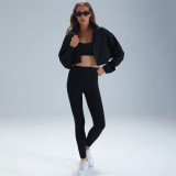 Jacket yoga three piece set