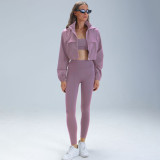 Jacket yoga three piece set