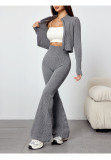 External threaded zipper yoga suit set A990800105374-1