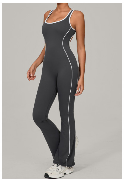 Backless tight fitting hip lifting jumpsuit LTK243001-QS4303