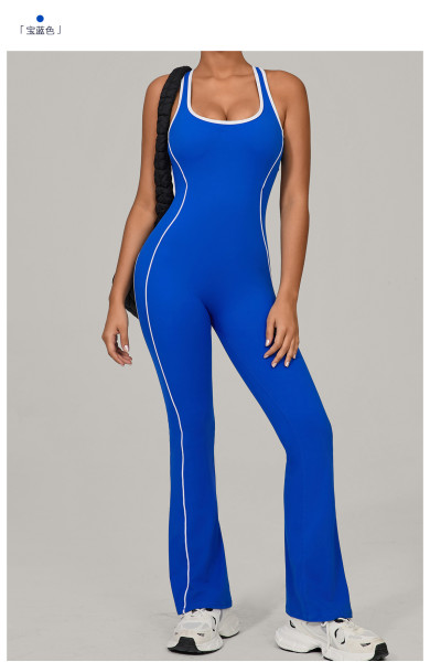 Backless tight fitting hip lifting jumpsuit LTK243001-QS4303