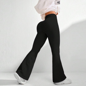 Nylon thread yoga bell bottom pants S859278222062-2