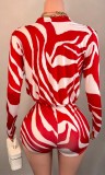 Printed jumpsuit shorts Y202680