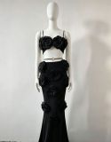 Duo Decorative Pure White Dress A1061388539389