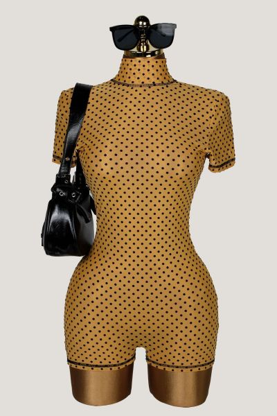 Wave print high waisted tight fitting backless jumpsuit K26L2808