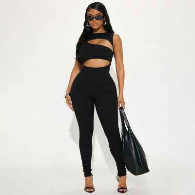 Sleeveless hollow jumpsuit J26JP362