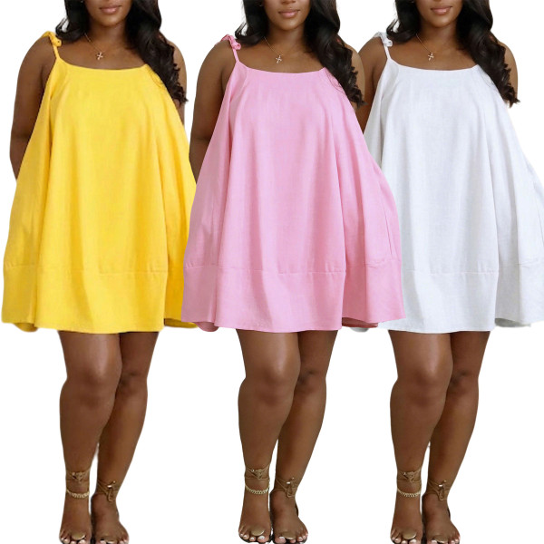 Flat top dress with square collar and A-line doll skirt TY033
