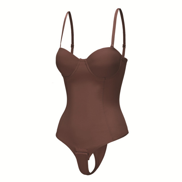 Thong one-piece shapewear with steel ring bra S1077746400562