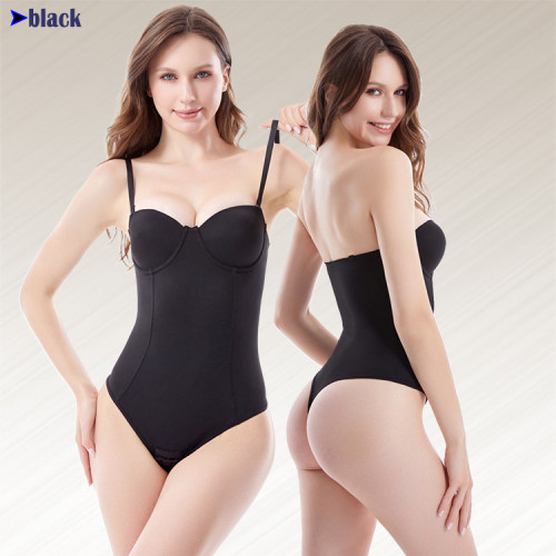 Thong one-piece shapewear with steel ring bra S1077746400562