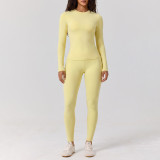 Long sleeved+long pants yoga suit two-piece set S996955434104-2