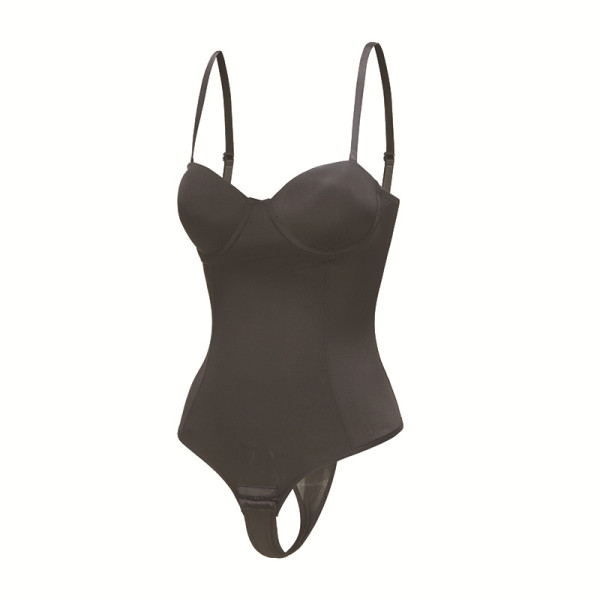 Thong one-piece shapewear with steel ring bra S1077746400562