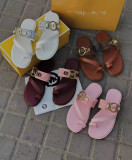 Metal buckle flat bottomed presbyopia slippers S966553396092