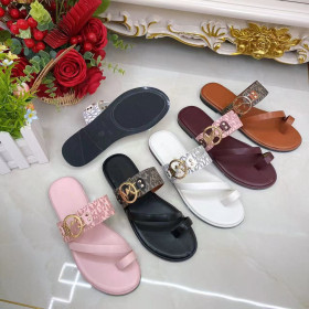 Metal buckle flat bottomed presbyopia slippers S966553396092