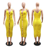 Sleeveless camisole wrapped hip dress CY902006