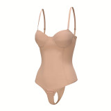 Thong one-piece shapewear with steel ring bra S1077746400562
