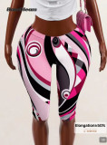 Abstract printed seven quarter leggings A1071296409900