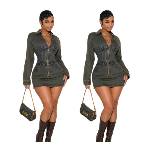 Cowboy long sleeved dress MZ88712