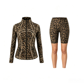 Stand up Elastic Jacket Sports Shorts Set TT1074107769806