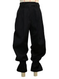 High waisted pleated leg tied lantern pants S391538