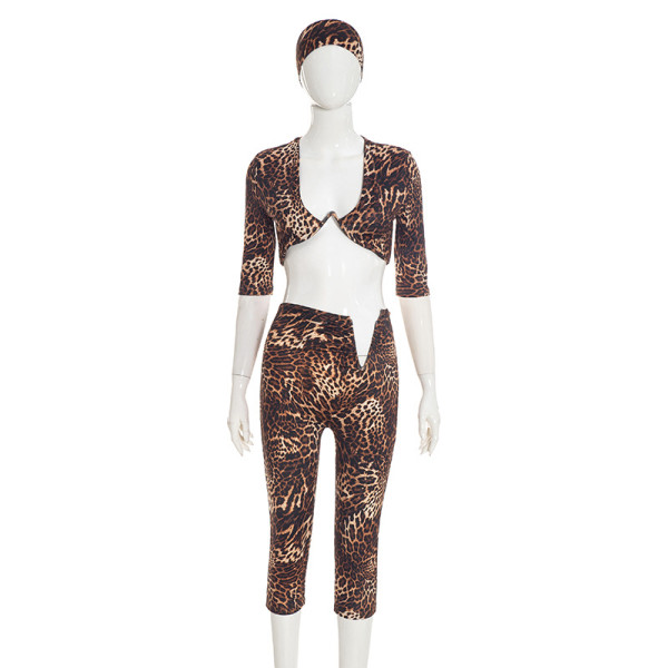 Deep V-wave dot women's long sleeved sexy printed suit Y26ST229 