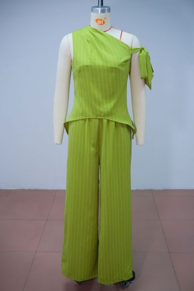 Tank top strap striped pants set LB3802
