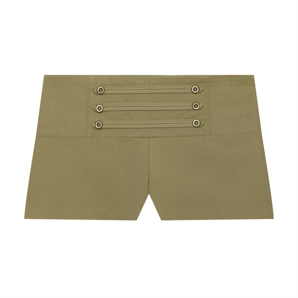 Zipper breasted vest shorts set A1059612687822