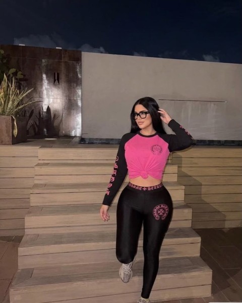 Elastic long sleeved long pants two-piece set FC1608