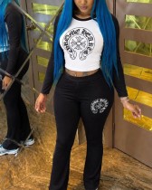 Printed T-shirt and pants two-piece set FC1606 Printed T-shirt and pants two-piece set FC1606