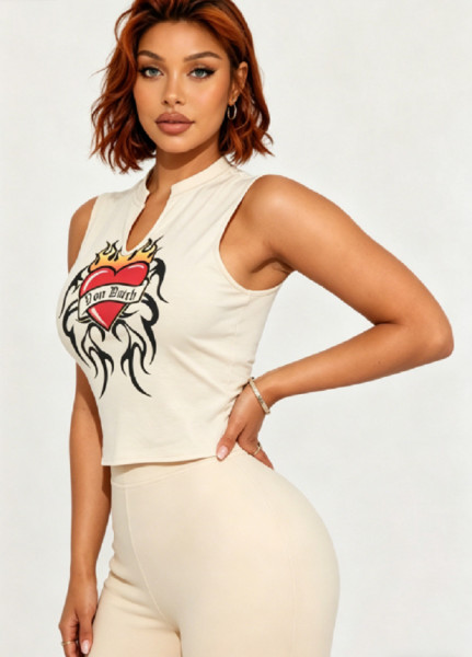 V-neck vest and pants set A1050130076535