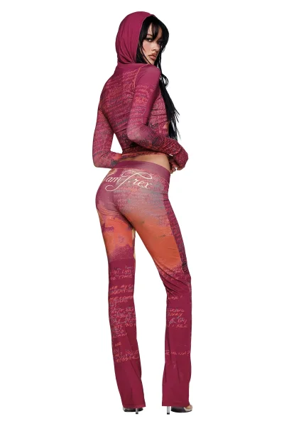 Printed Hooded Long Sleeved Two-piece Set HR25071-2