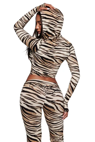 Printed Hooded Long Sleeved Two-piece Set HR25071-2