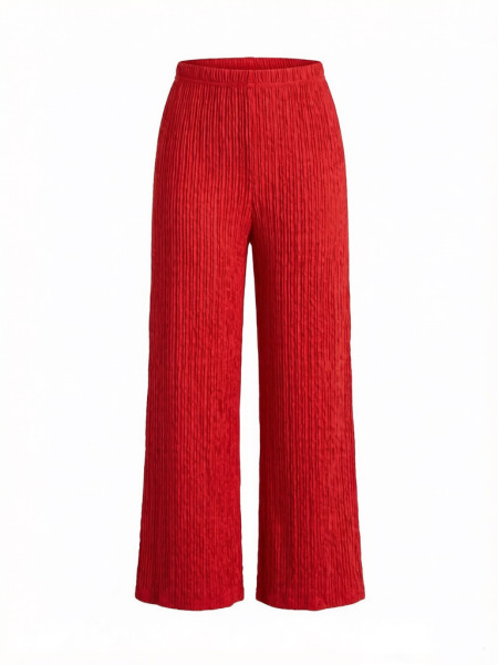 Asymmetric button sleeveless top+wide leg pants two-piece set Q1059775147346
