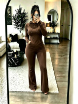 Hoodie sweatshirt kangaroo pocket top, tight fitting micro flared pants two-piece set A1086824579743 Hoodie sweatshirt kangaroo pocket top, tight fitting micro flared pants two-piece set A1086824579743
