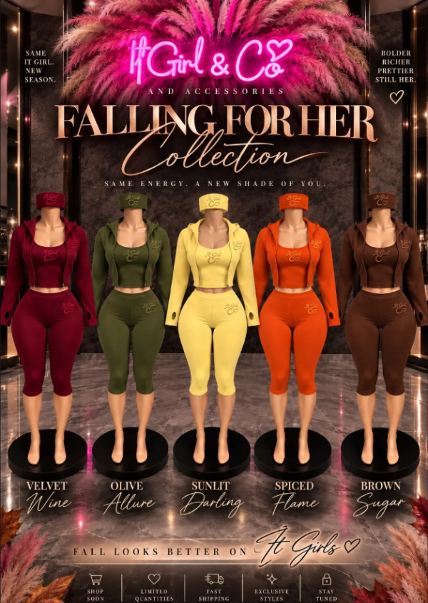 Embroidered tight long sleeved micro flared cropped pants two-piece set A1087688068358