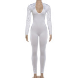 Bareback tied rope tight fitting hip lifting jumpsuit K6Q19675A
