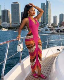 Sleeveless color blocked pleated knitted hip hugging dress Y00511