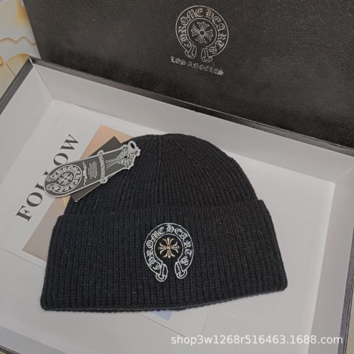 Autumn and Winter Warm Knitted Hat Vintage Emblem Knitted Hat S966587645914-2