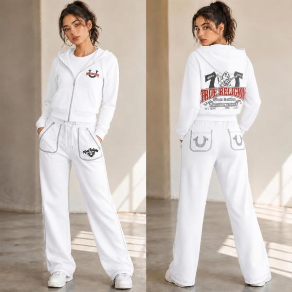 Zipper long sleeved sweatshirt hooded sports set FC1528