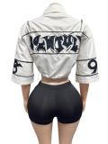 Loose, short, crop top cardigan, heavy-duty jacket FC1600