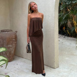 Backless strapless skirt set S6822413K