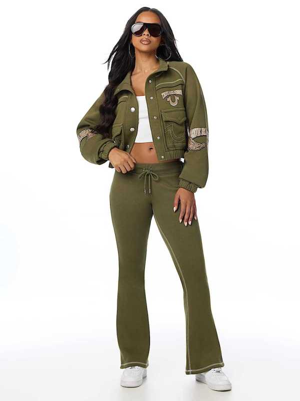 Two piece set of workwear jacket, micro flared pants RM8045
