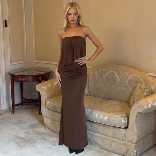 Backless strapless skirt set S6822413K