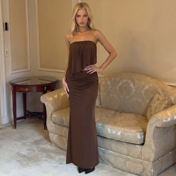 Backless strapless skirt set S6822413K
